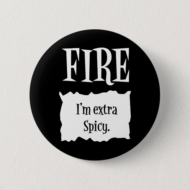 FIRE - Hot Packet Halloween Taco Kostüm Button (Vorderseite)