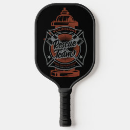 Fire Hydrant ADD NAME Fire Fighter Rescue Team Pickleball Schläger
