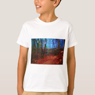 Fire & Ice Forest Oil Painting Geschenke Bekleidun T-Shirt