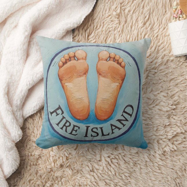 Fire Island barefoot & fancy free! Funny host gift Kissen (Decke)
