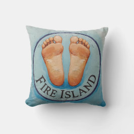 Fire Island barfuß und frei! Lustiges Gastgeschenk Kissen