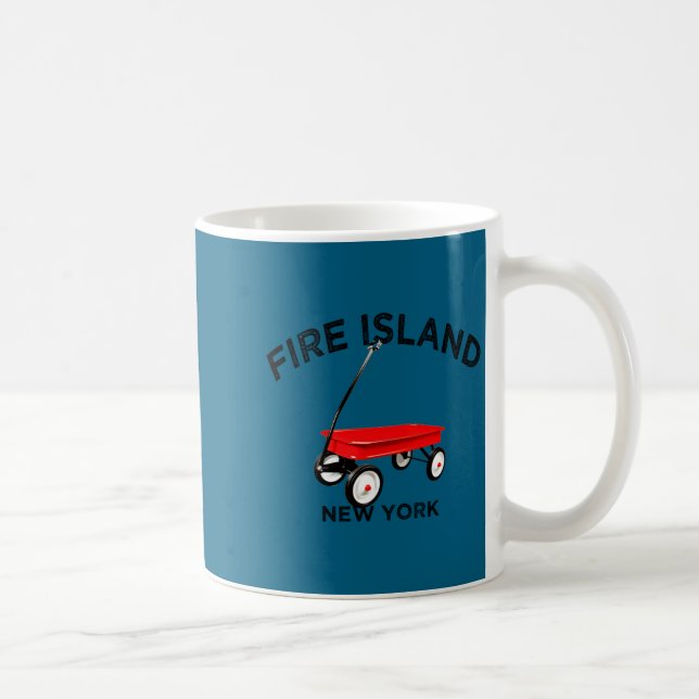 Fire Island Large Version Red Wagon Long Island Ny Kaffeetasse (Rechts)