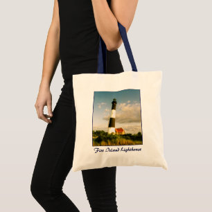 'Fire Island Lighthouse @ Sunset' Budget-Leinwand Tragetasche