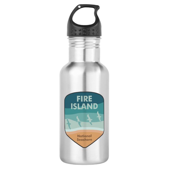 Fire Island National Seashore New York Seaguls Edelstahlflasche (Vorderseite)