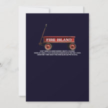 Fire Island retro roter Wagen Strand Sommerferien