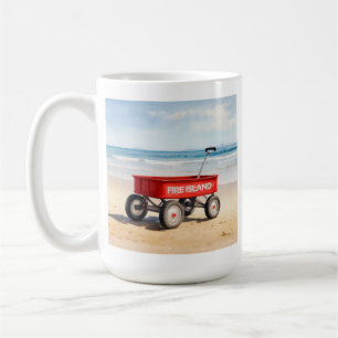 Fire Island roter Wagen Sandstrand LI New York Kaffeetasse