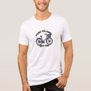 Fire Island Vintage Fahrrad New York Sommerzeit Tri-Blend Shirt