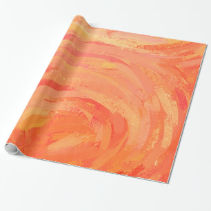 Fire Lake Orange Swirl Geschenkpapier