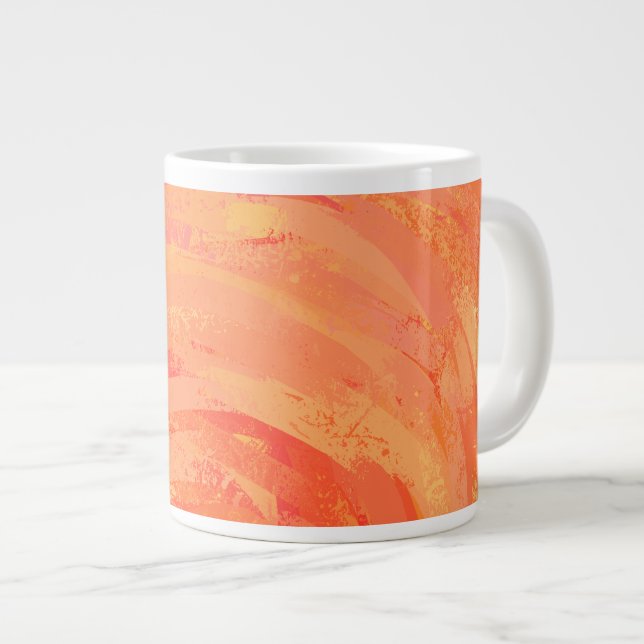 Fire Lake Orange Swirl Jumbo-Tasse (Vorderseite Rechts)