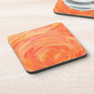 Fire Lake Orange Swirl Untersetzer