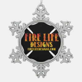 FIRE LIFE DESIGN CO [Logo 1] Schneeflocken Zinn-Ornament