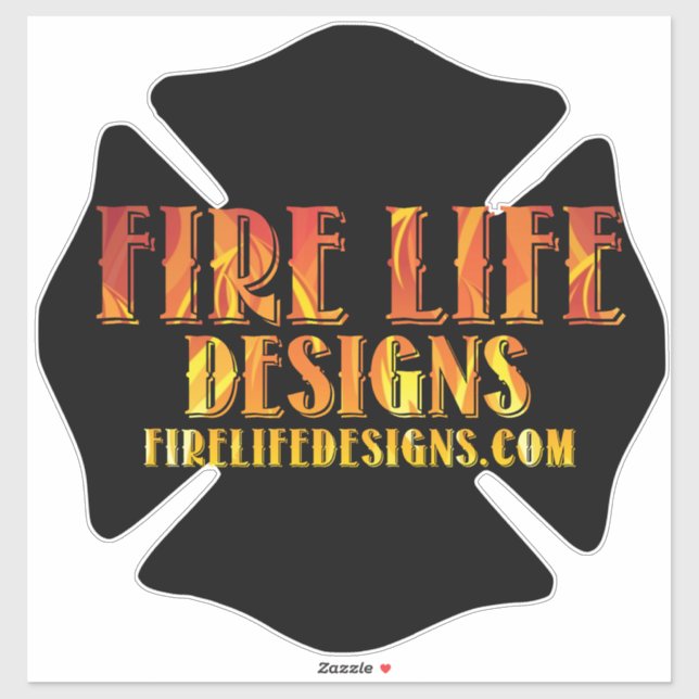 FIRE-LIFE-DESIGNS - Logo 1 Aufkleber (Blatt)