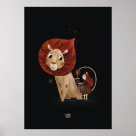 FIRE LION von Alexandra Dikaia Poster
