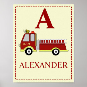 FIRE MOTOR Kinderzimmer Kinderzimmer Art Print Poster