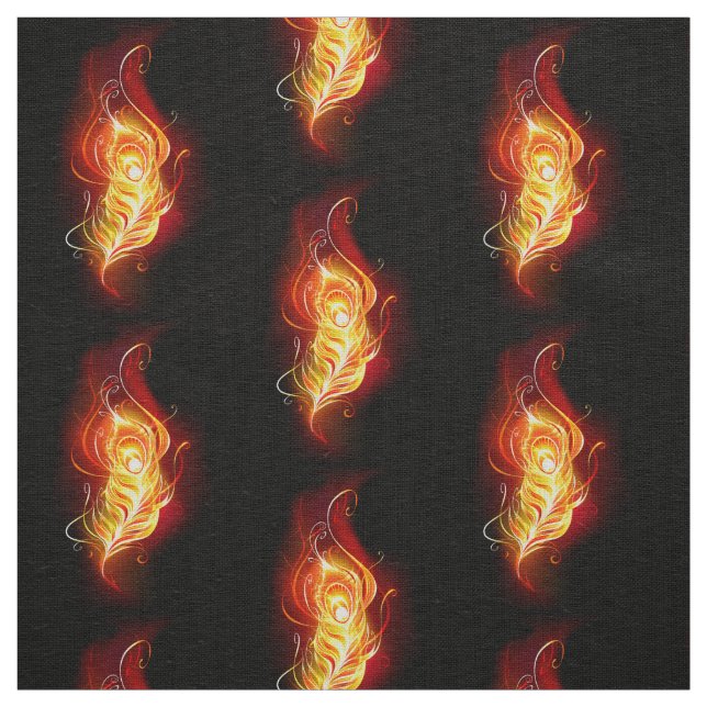 Fire Peacock Feather Stoff (Muster)