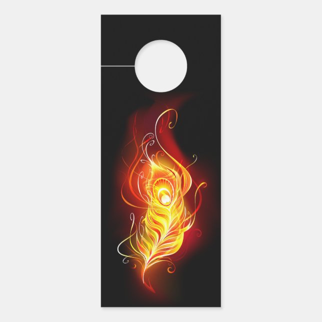 Fire Peacock Feather Türanhänger (Vorderseite)