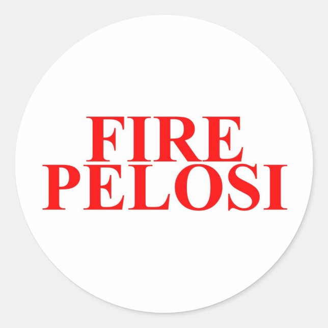 Fire Pelosi Runder Aufkleber (Vorderseite)