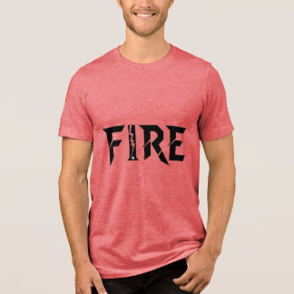 FIRE – Power Word Typografie T-Shirt Tri-Blend Shirt