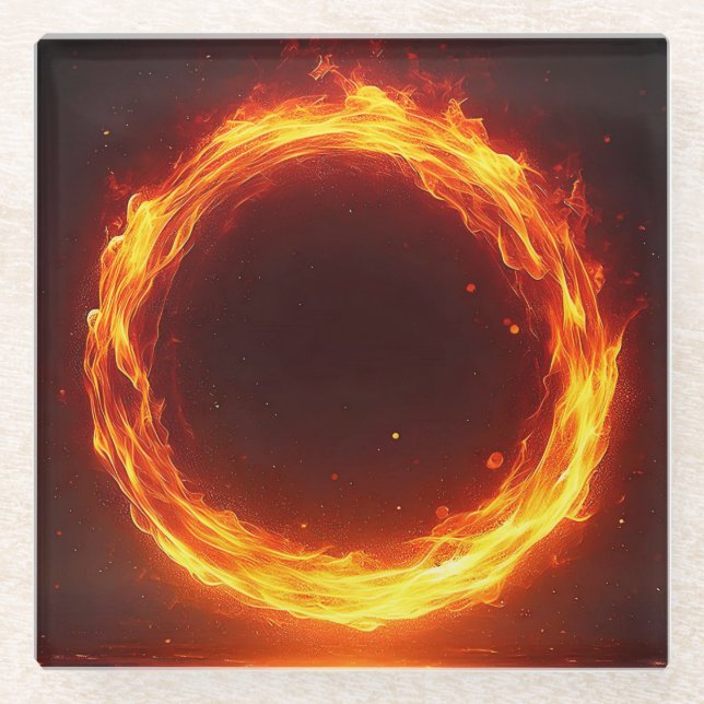 fire ring glasuntersetzer (Vorderseite)