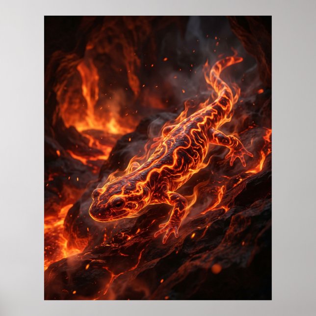 Fire Salamander Molten Cavern Poster (Vorne)