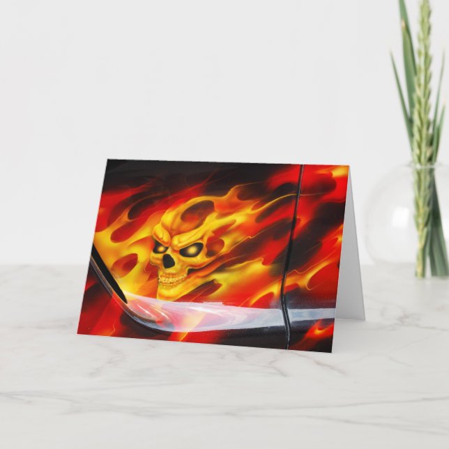Fire Skull Card Karte (Vorderseite)