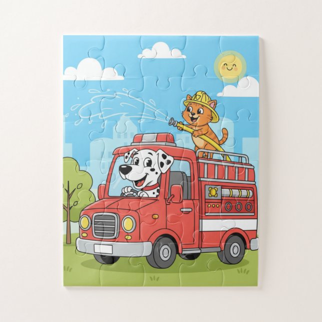 Fire Truck Puzzle for Kids (Vertikal)