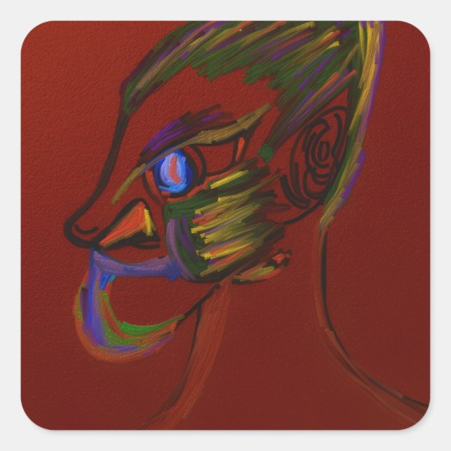 Fire Warrior Quadratischer Aufkleber (Vorderseite)