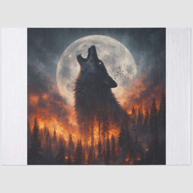 Fire Wolf Seidenpapier (Vorderseite)