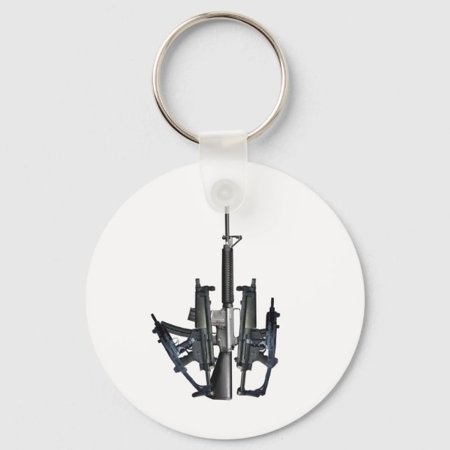 Firearm Middle Finger Schlüsselanhänger (Vorderseite)