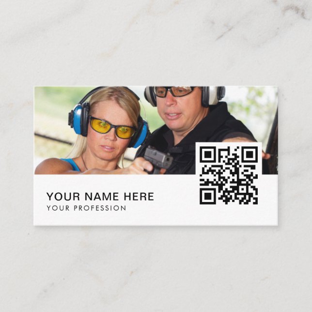 FIrearms Instructor QR Code Visitenkarte (Vorderseite)
