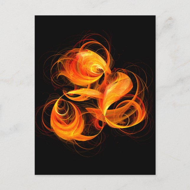 Fireball Abstrakt Art Postkarte (Vorderseite)
