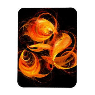 Fireball Abstrakt Art Premium Magnet