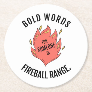 Fireball D&D-Untersetzer Runder Pappuntersetzer