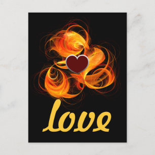 Fireball-Liebe Postkarte