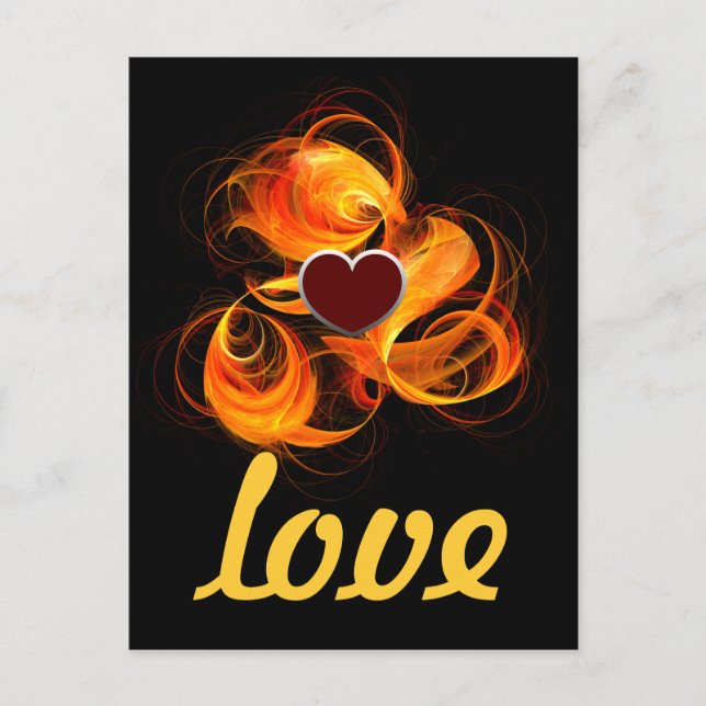 Fireball-Liebe Postkarte (Vorderseite)