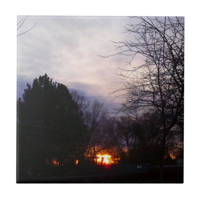 Fireball Sunrise Tile Fliese (Vorderseite)