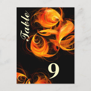 Fireball-Tischnummer Postkarte