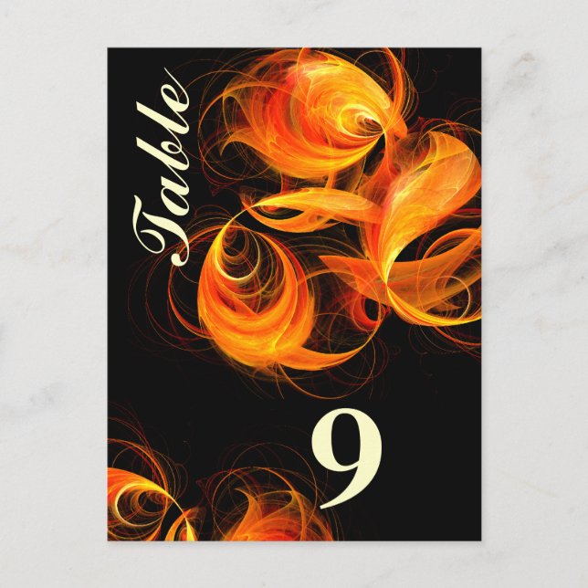 Fireball-Tischnummer Postkarte (Vorderseite)