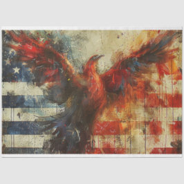 Firebird Eagle USA Flag Decoupage Seidenpapier