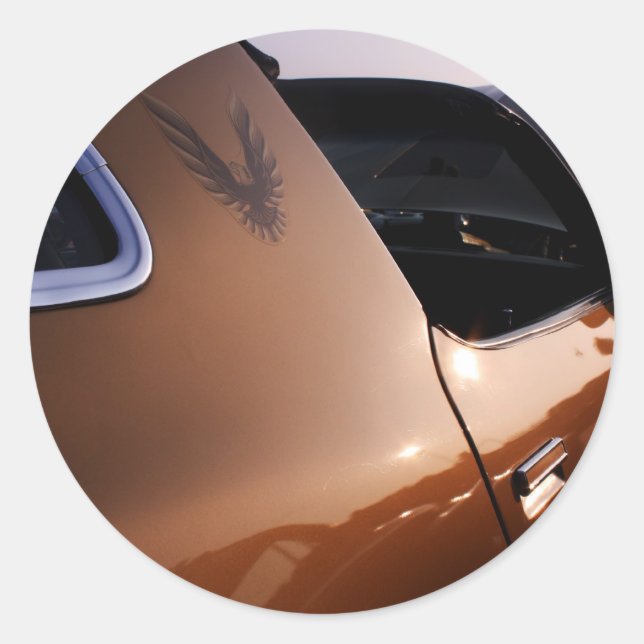 Firebird Gold Runder Aufkleber (Vorderseite)