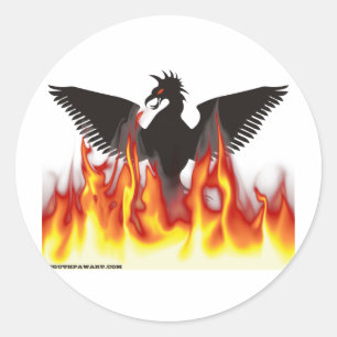 FireBird/Phoenix Runder Aufkleber
