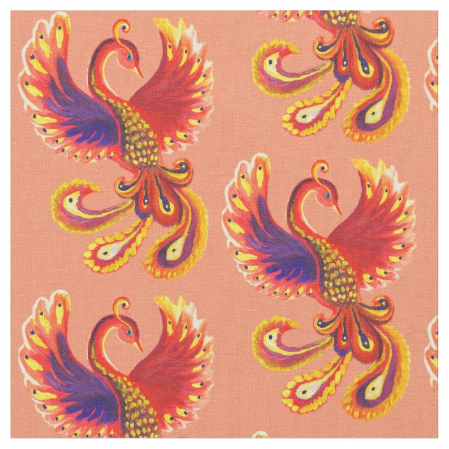 Firebird Phoenix Stoff (Nahaufnahme)