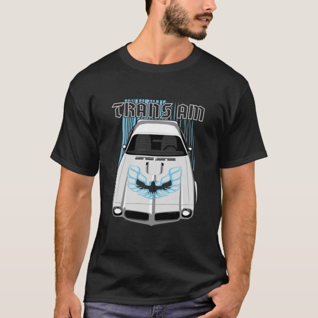 Firebird Trans am 73 - White and Blue ted Scoop T-Shirt (Vorderseite)