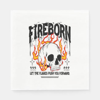 Fireborn Skull Urban Streetwear Serviette