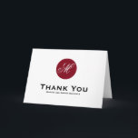 Firebrick Red Circle Monogram Danke Karte<br><div class="desc">Firebrick Red Circle Monogram Dankeschön Card Elegant aber moderne Hochzeit danke Karte mit Firebrick roten Kreis Monogramm mit formalem Skript. Andere Farben sind in meinem Laden erhältlich. Für Anfragen klicken Sie bitte auf den Kontaktknopf oben. com</div>