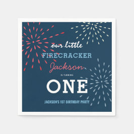 Firecracker 4. Juli Feuerwerke Geburtstag Serviette