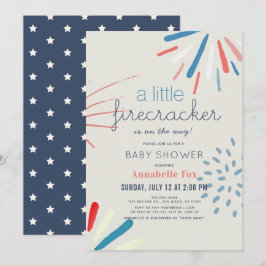 Firecracker 4. Juli Fireworks Baby Shower Einladung