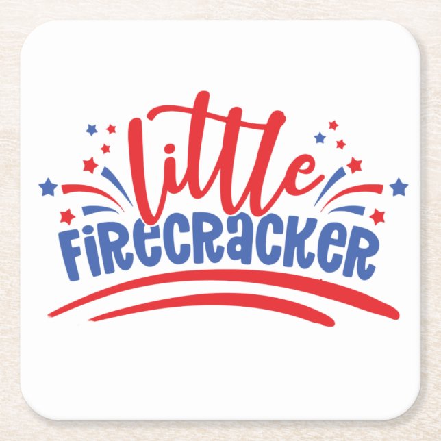 Firecracker 4. Juli Rechteckiger Pappuntersetzer (Vorderseite)