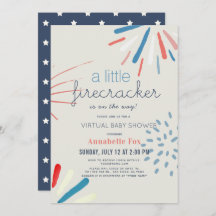 Firecracker 4. Juli Virtual Baby Shower