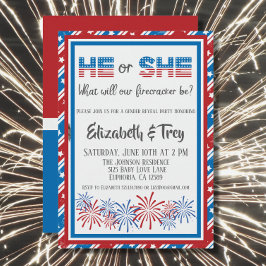 Firecracker am 4. Juli Bericht über das Geschlecht Einladung